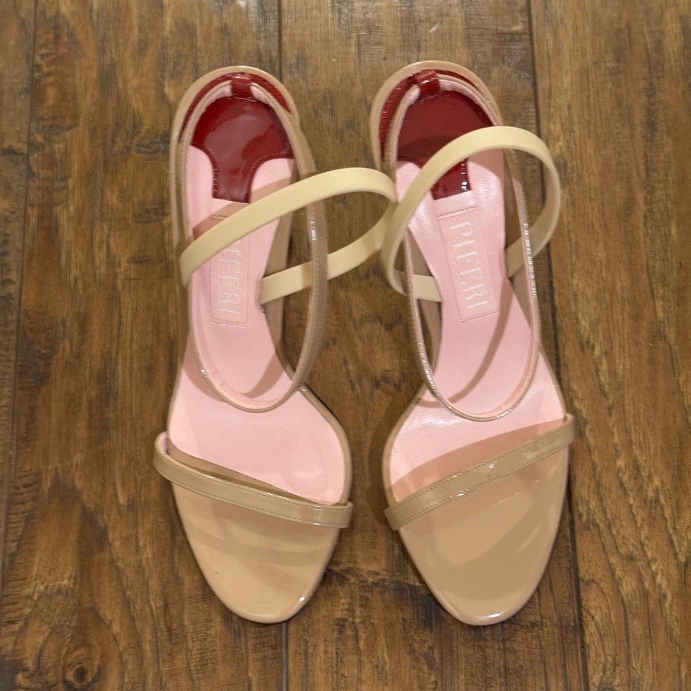 NIB Piferi Nude Caramel Fantasia Strappy Heels Sandals - Picture 3 of 7